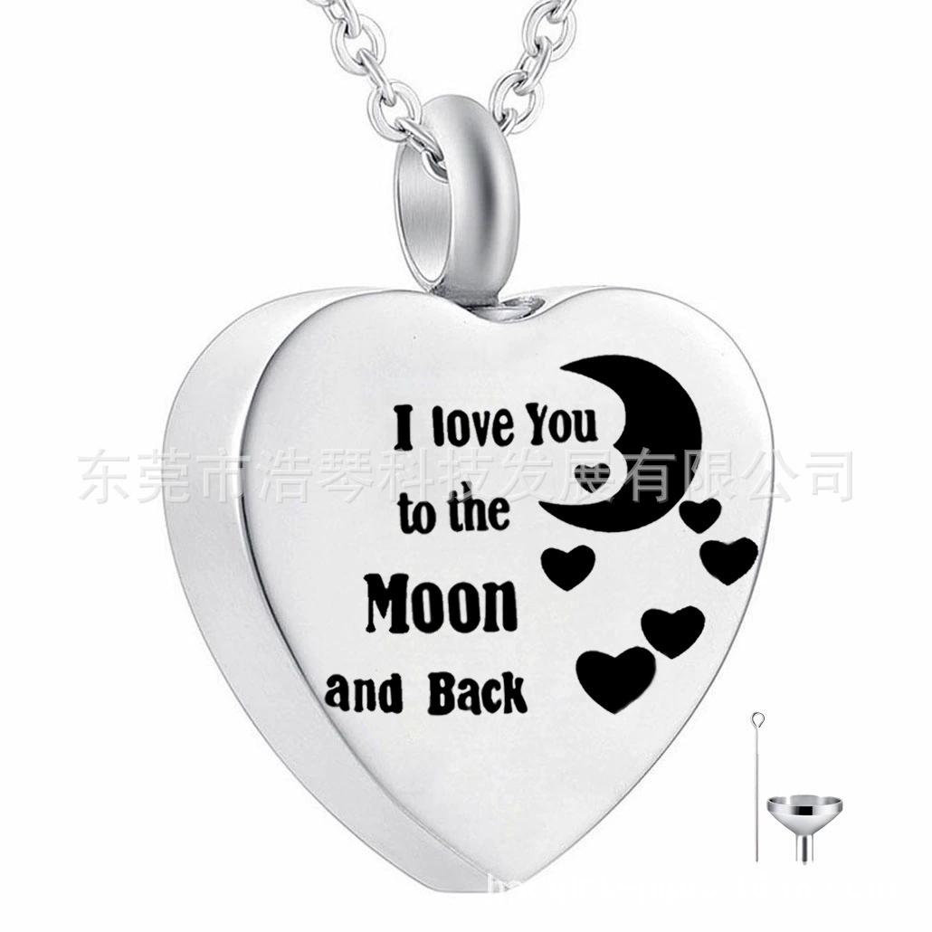 Титан стали Пара Ожерелье памятные родственники домашнее животное пепел кулон в форме сердца открывающиеся пепел кулон флакон духов