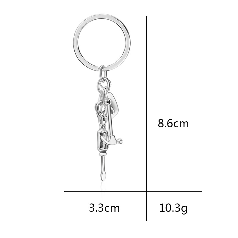 Explosion Keychain New Keychain Father's Day Gift Cowboy Hat Tool Three-piece Keychain Wholesale Nihaojewelry display picture 1