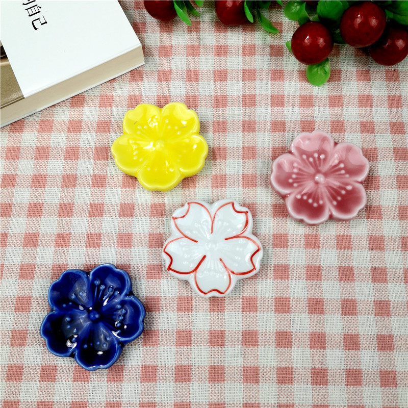 ZAKKA日式雜貨筷架筷托櫻花陶瓷家用筷子架和風創意筷枕實心筷架