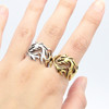 Metal fashionable ring, accessory, punk style, wholesale