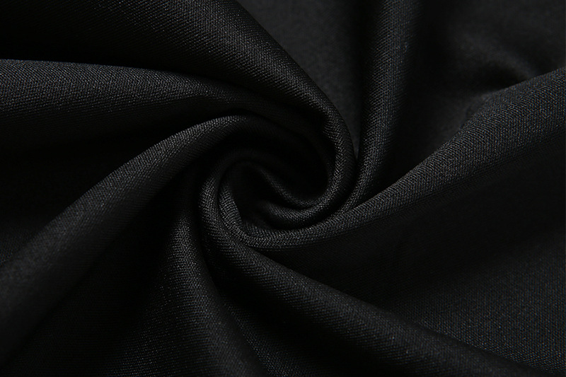 Black Color Square Neckline Slim Fit Backless Slit Dress