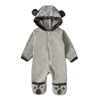 Children's autumn demi-season brand bodysuit suitable for men and women with hood, European style, with little bears, long sleeve, children's clothing