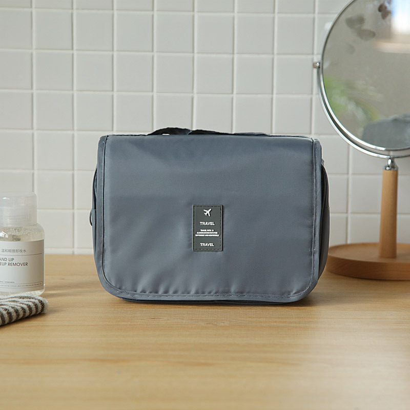 厂家批发 韩版旅行悬挂式洗漱包收纳化妆包大容量斜纹挂钩洗漱包|ms