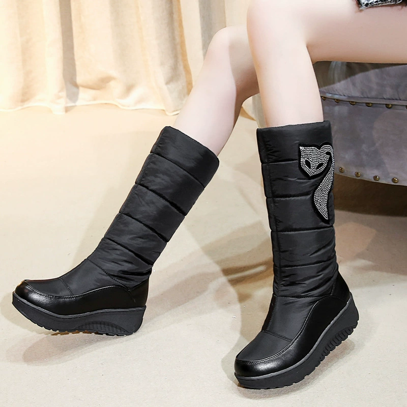  high boots platform with down, 40, plus size