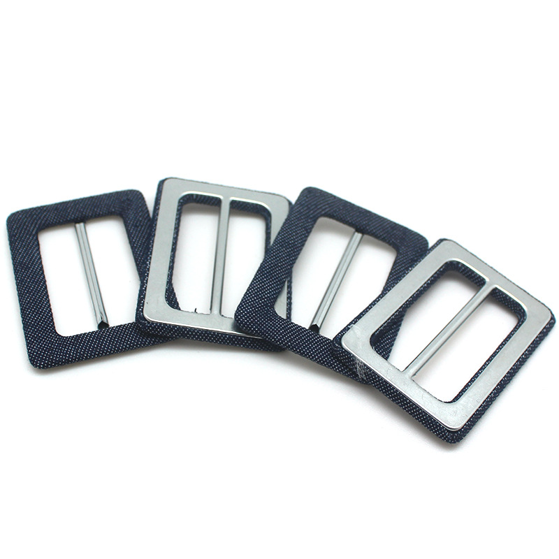 腰带布包日字扣 铝质方形扣 布包扣腰带配件 细边包布日字扣