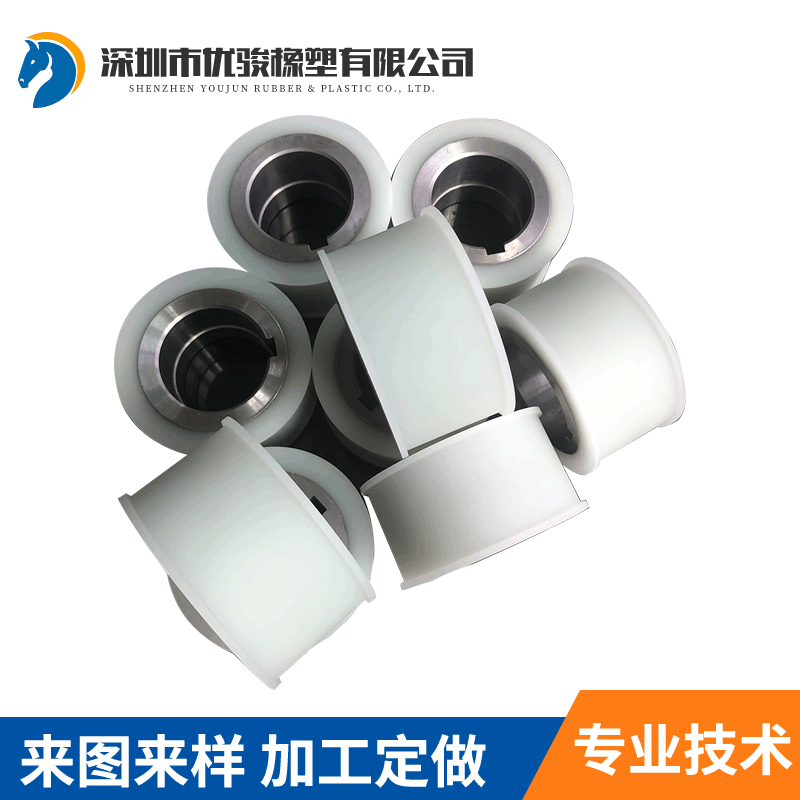包胶轮 聚氨胶面 耐磨耐老化 回弹性好 可包胶各种形状和材质
