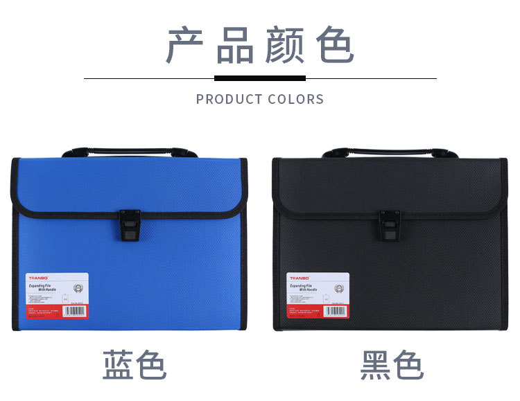 Hand-held knitted a4 organ bag, 13-layer multi-layer folder, large-capacity test paper holder for students, office file bag detail image 9
