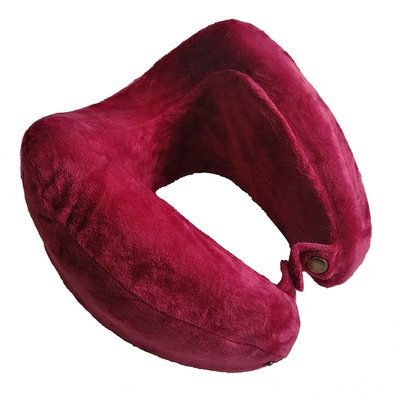 Explosive money Slow rebound Memory Foam u-pillow cervical vertebra pillow u-shaped Travel Pillow Bimodal button Aircraft Pillow machining customized