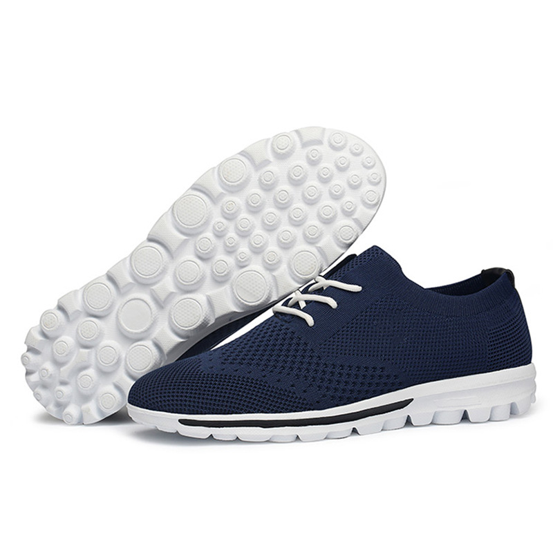 Men's Breathable Flyknit Running Shoes Lightweight Casual Trainers_voghion.com