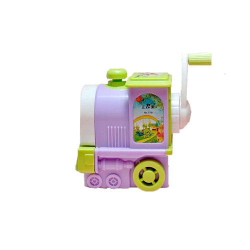 Creative cartoon pencil sharpener locomotive shape sketch pencil sharpener primary school student hand-cranked pencil sharpener pencil sharpener gift