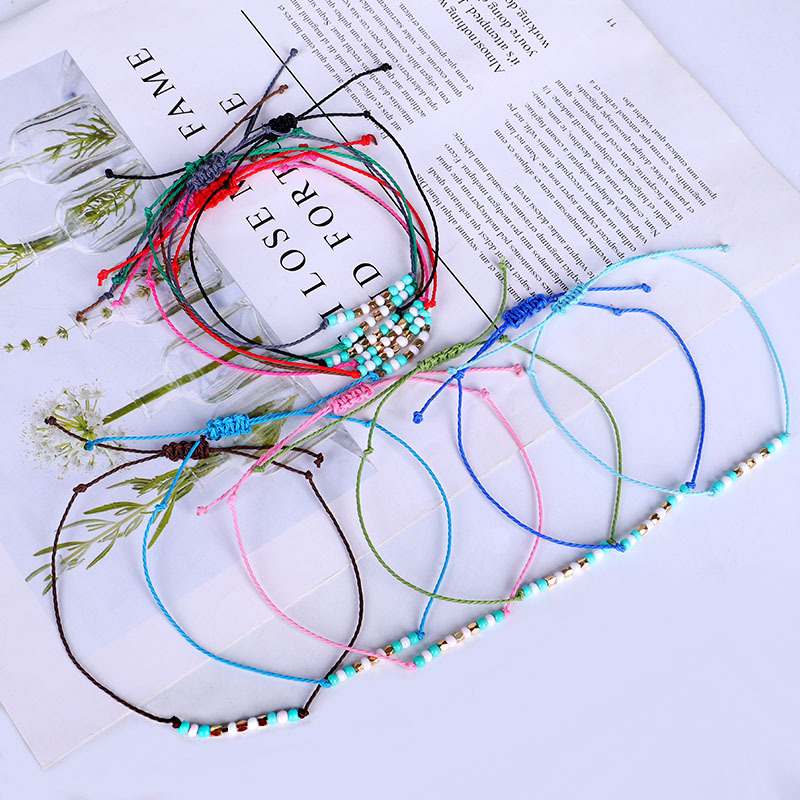 Ethnic Style Round Beaded Wax line Womenu0027S Bracelets 1 Piece