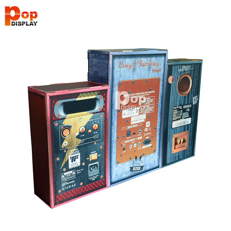 环保结实纸货架厂家直销 创意音箱纸堆头 卖场超市纸促销台