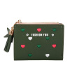 Short wallet with zipper, card holder, Korean style, wholesale