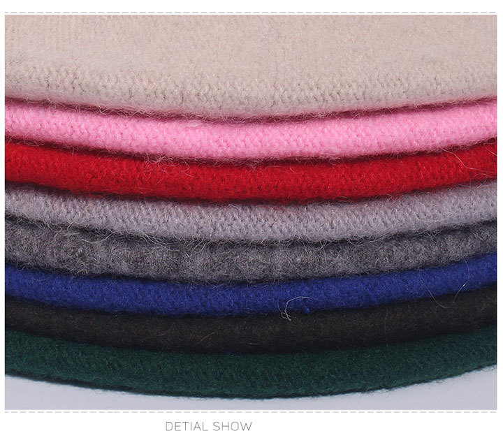 Women's Gender Basic, Modern Style, Classic Style Style Eaveless Rim Women's Basic Modern Style Classic Style Solid Color Eaveless Beret Hat
