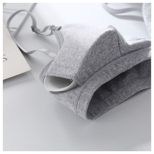 Underwear for women, breathable, breast-retracting, triangular cup bra with breast pads, wholesale student sling, beautiful back-wrap, cotton tube top