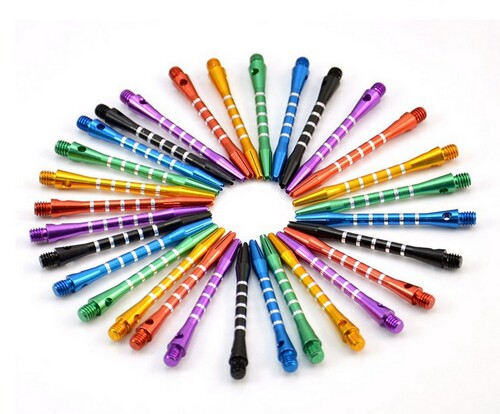 2BA color engraved aluminum alloy dart rod 5 average drawing lines metal rod aluminum rod standard thread 53mm