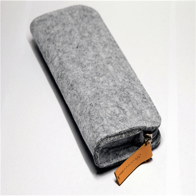 毛毡包新款时尚大容量文具袋 多功能毛毡笔袋 可按需加印logo