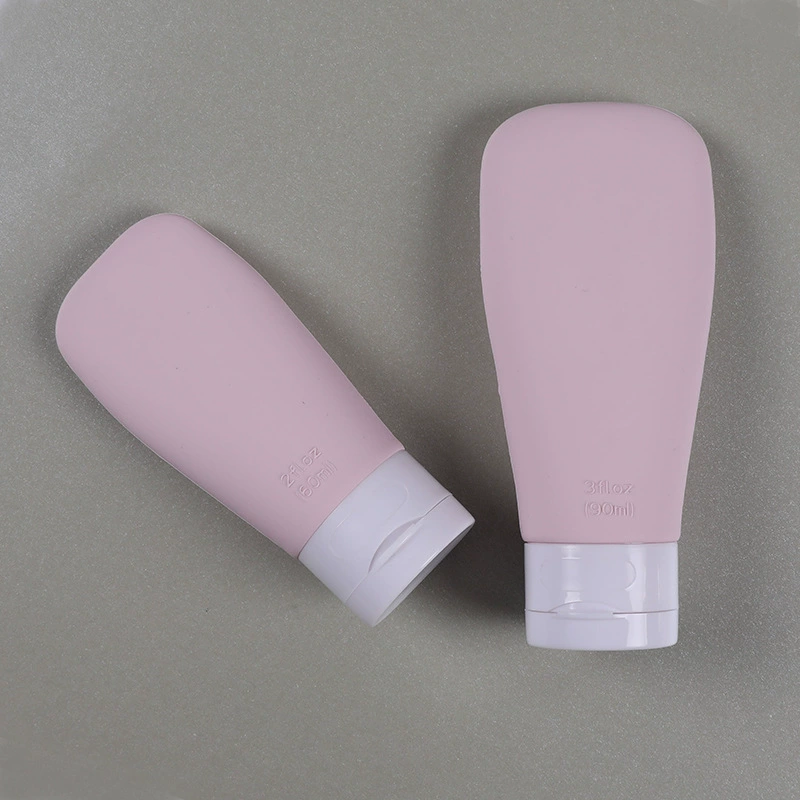 Silicone bottle for traveling, set, storage system, cosmetic container, new collection