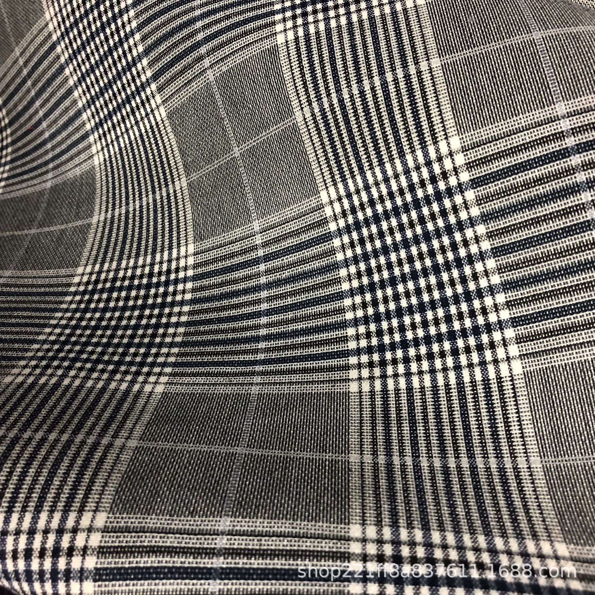 秋冬藏青TR色织大格子布 风衣 西装 棉衣面料 连衣裙 马甲格子布