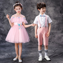兒童演出服合唱服女童蓬蓬裙六一節幼兒園表演服裝男童主持人禮服