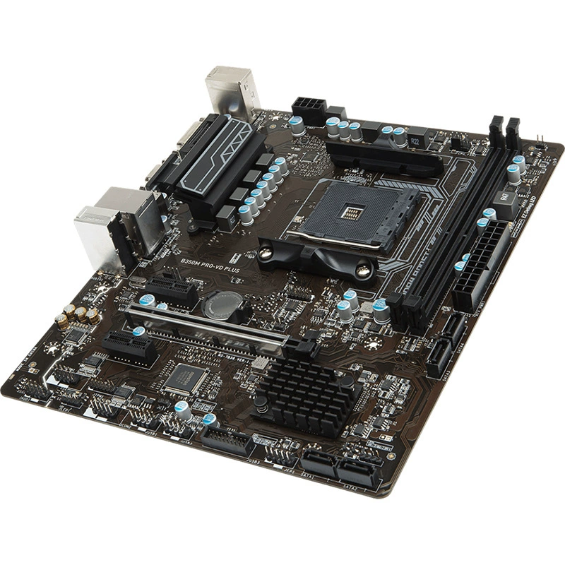 Материнская плата Micro-Star B350M Pro-VD Plus игровая поддерживает интерфейс AM4 DDR4