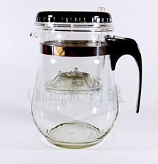 Factory direct sales elegant cup teapot 500ml Chinese exquisite cup elastic tea leakage heat-resistant glass flower teapot