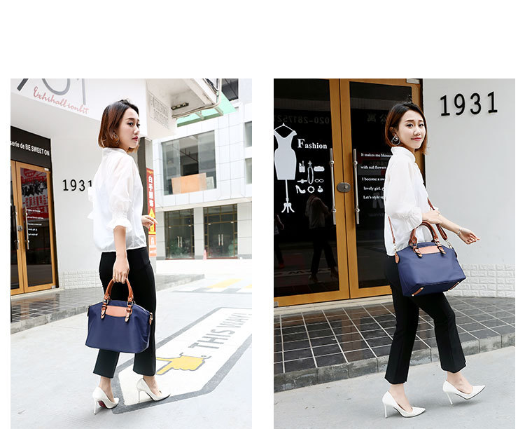 502g Weight Polyester Lining Material Zipper Closure Type Single Shoulder Strap Strap Type Bag Sets Bags Type Solid Color Pattern Fashion Style Square Shape Khaki, Red, Blue, Black Color Large Size Large Fashion Bag Sets 12