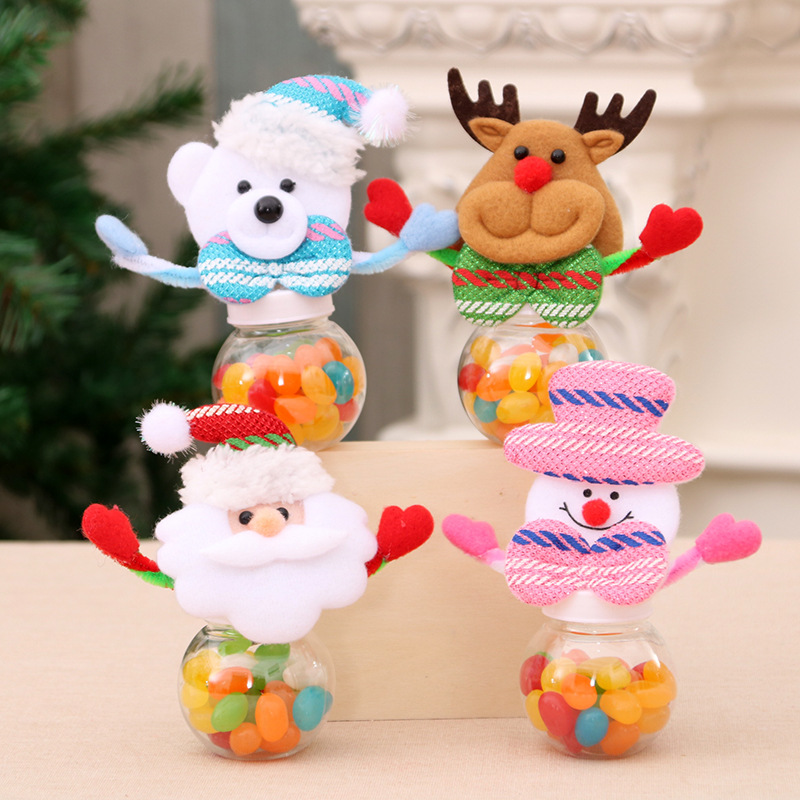 Tarro de dulces de Navidad mini frasco de dulces de hombre viejo nuevo regalo de Navidad de tamaño pequeño (¡sin azúcar!)