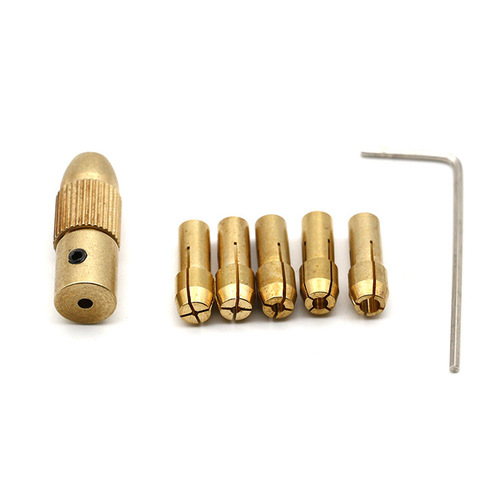 Manufacturer supplies four-petal electric grinding copper chuck set 2.35/3.17 small motor copper chuck 7-piece set motor accessories