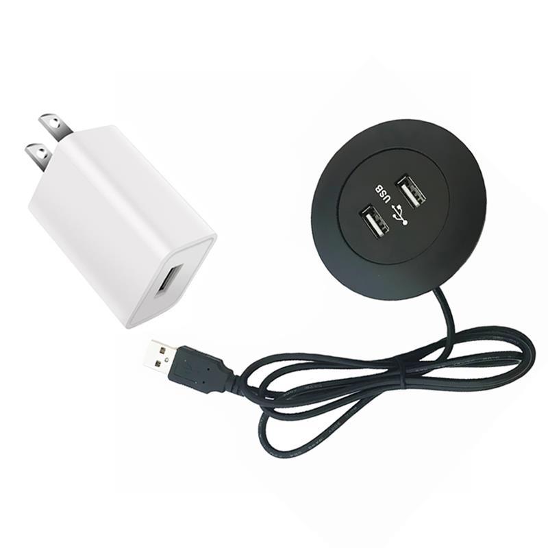 美标5V2.1A手机适配器充电器 智能智能充电器头双USB口