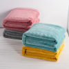 double-deck Flannel thickening Sherpa Blanket Solid Coral carpet Nap blanket gift wholesale customized