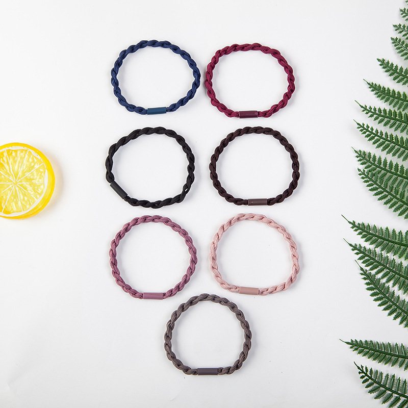 Simple braided braid hair rope bracelet dual-purpose basic hair band hair rubber band stall wholesale supply