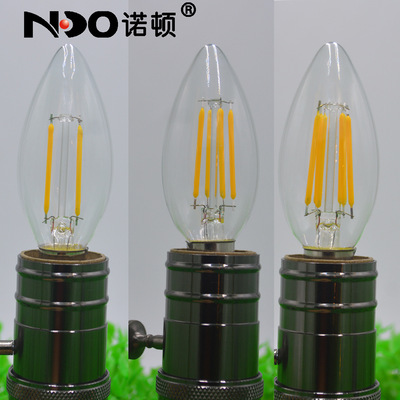 led灯泡 玻璃装饰 复古灯泡 灯丝灯C35尖泡E14厂家直销跨境钨丝|ms