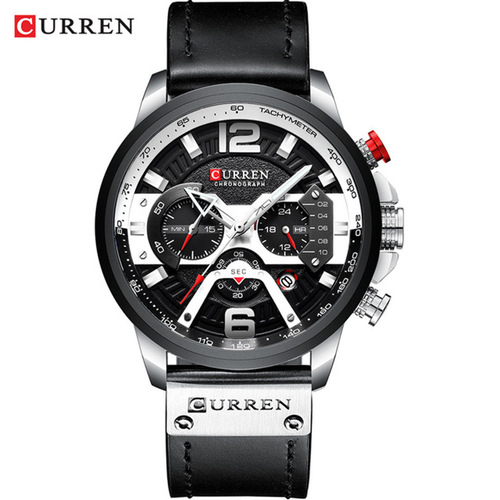 CURREN 8329 trendy men's waterproof watch six-pin multi-function fashion large dial calendar watch