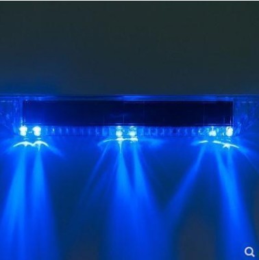 Solar Flashing Light Tail Light LED Decorative Light Warning Light Thunderstorm Racer Water Flow Light Flashing Light Car