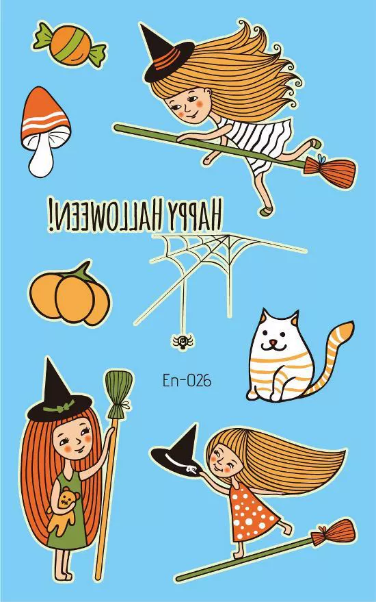 Children's ecological tattoo stickers, Amazon, halloween