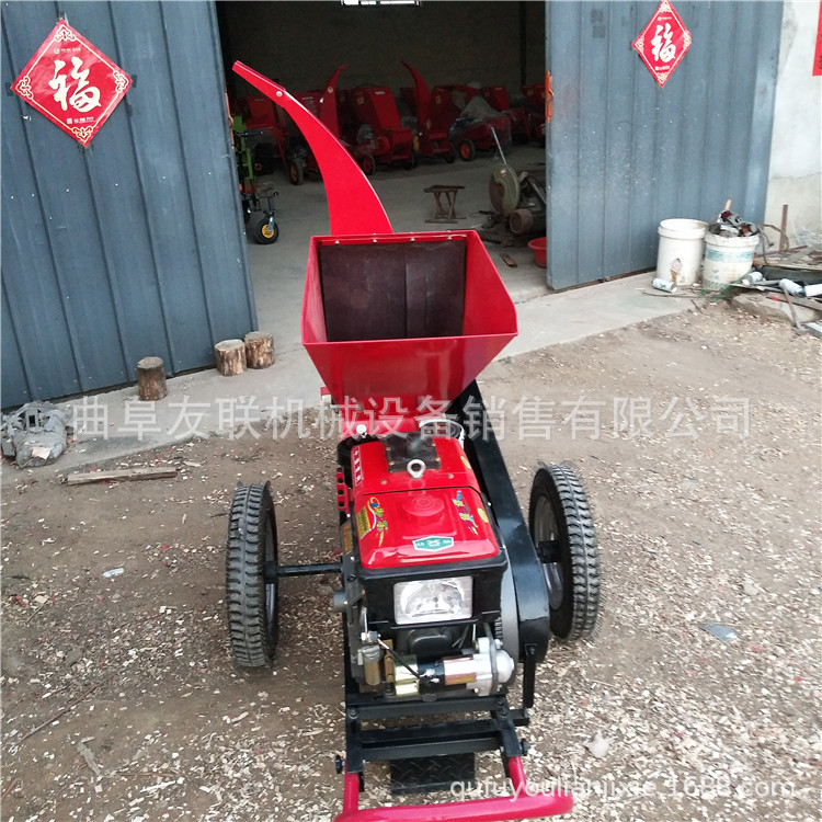 柴油水冷树枝粉碎机 汽油果园枝条粉碎还田机 园林树枝粉碎机59