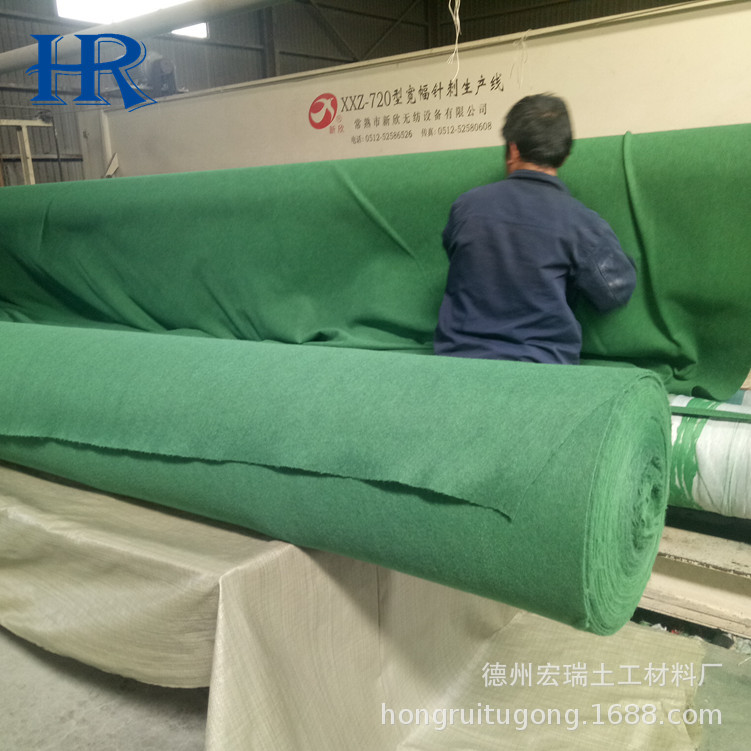 土工布 绿色抑制扬尘盖土绿化环境 可定制短丝透水过滤防尘土工布