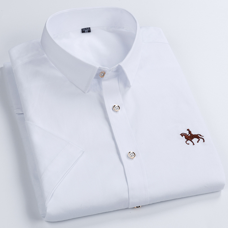 2019新款男式短袖衬衫男 纯棉休闲商务男装批发零售一件代发衬衣|ms