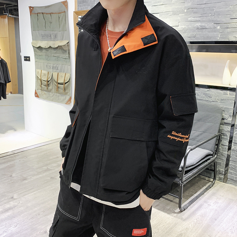 男士外套春秋季韩版潮流帅气百搭棒球衣服休闲学生工装春季夹克衫|ms