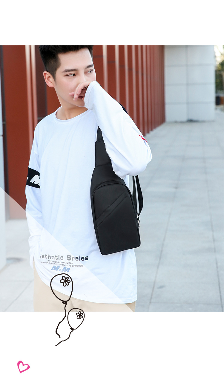 Men's Basic Streetwear Sports Solid Color Oxford Cloth Waist mini bags display picture 3