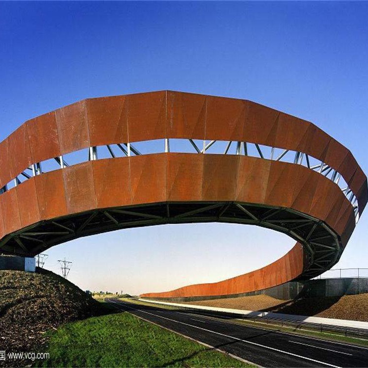 专业设计承接耐候桥梁工程Q355NH耐候钢长廊09CuPCrNi-B红锈钢板