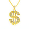 Small accessory hip-hop style, pendant suitable for men and women, necklace, European style, diamond encrusted