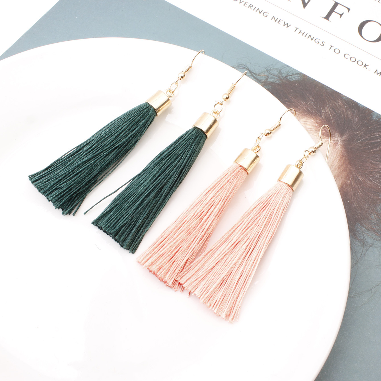 Women'S Gender Fashion Geometric Alloy Tassel Plating Women's Earrings 1 Pair