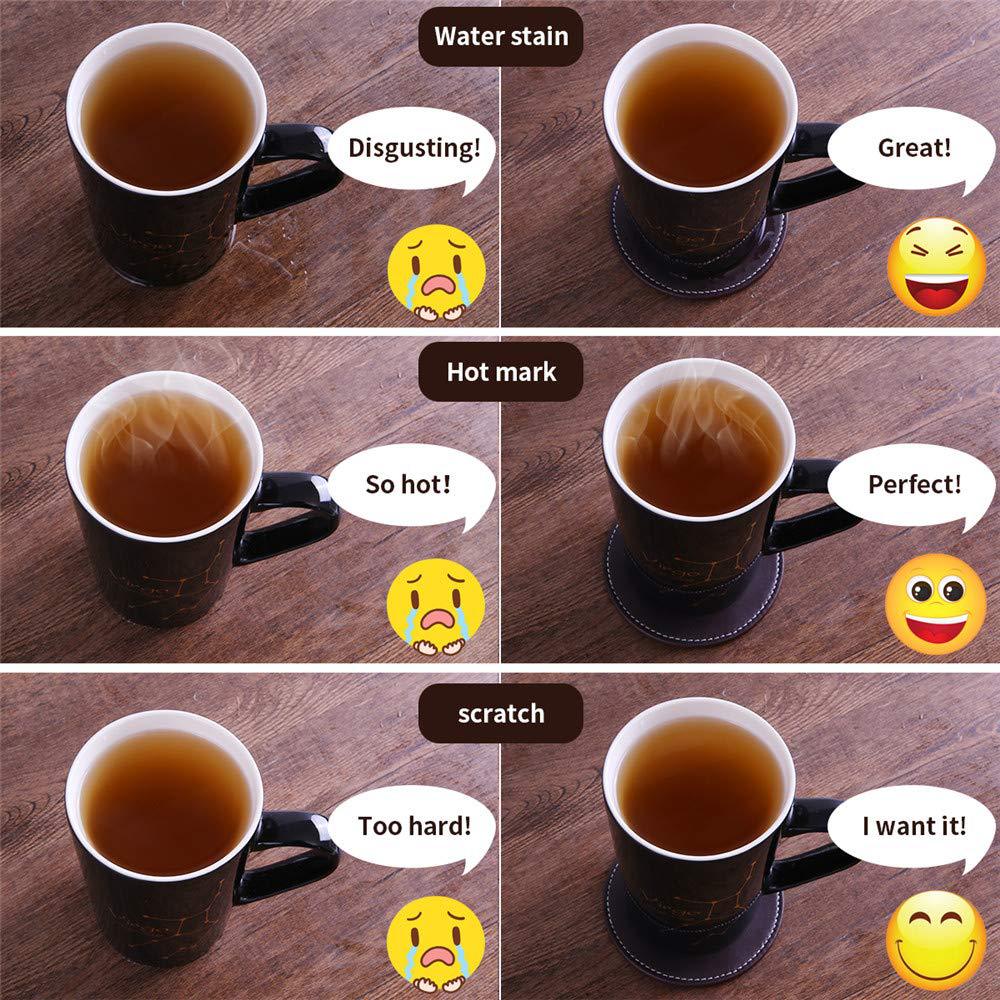 皮革杯垫 方形杯垫 方形皮革杯垫 pu杯垫 水壶垫 隔热垫 防烫杯垫