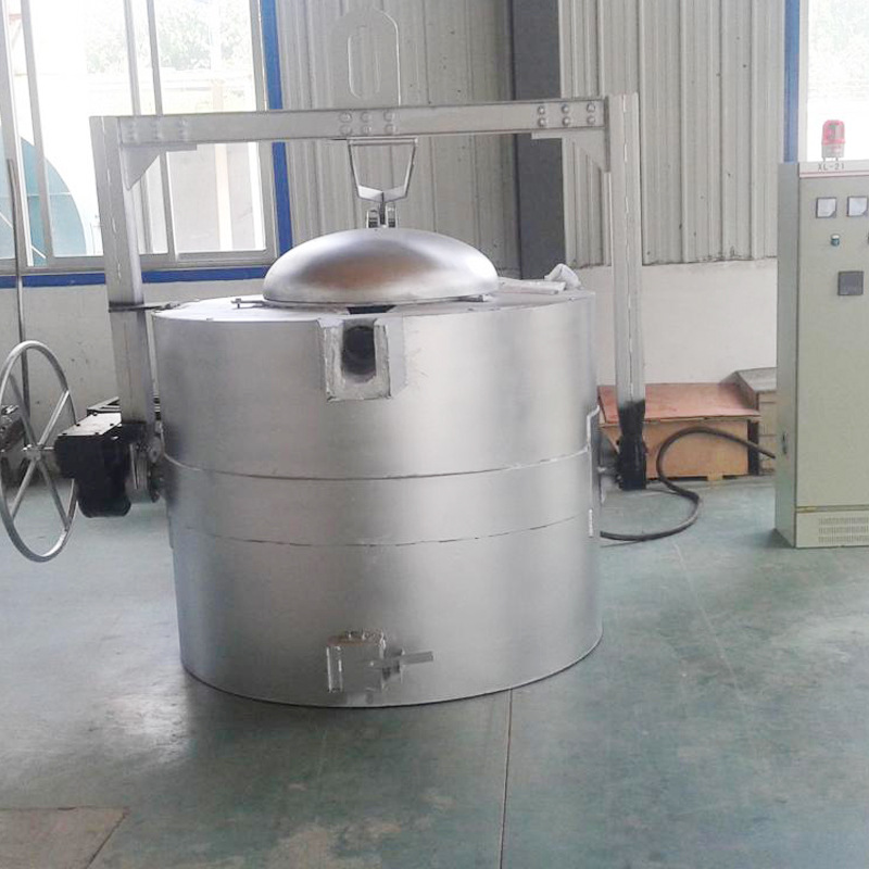 倾斜式坩埚熔铝炉有色金属熔炉翻转炉定制出售压铸机边炉倾倒炉