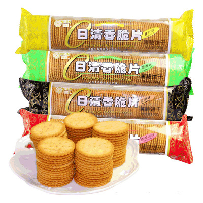 日清400g/袋香脆片薯片饼干葱香芝麻香辣代餐食品早餐薄脆零食