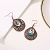 Ethnic copper classic turquoise retro earrings, ethnic style