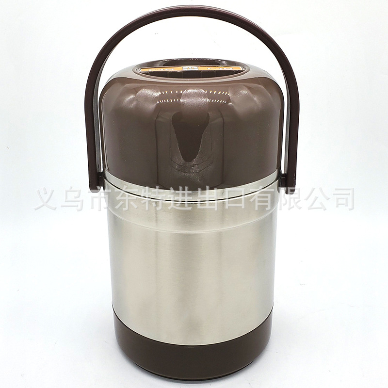 Factory direct sales of stainless steel thermos pot 304 multi-layer sealed lifting pot vacuum anti-overflow lunch box lunch box detail image 4