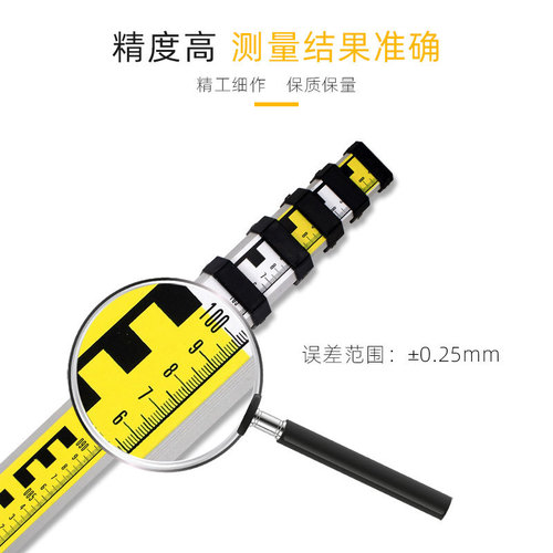 Factory Direct Sale 3-meter 5-meter 7-meter Aluminum Alloy Leveling Instrument Total Station Theodolite Dual-sided Telescopic Ruler